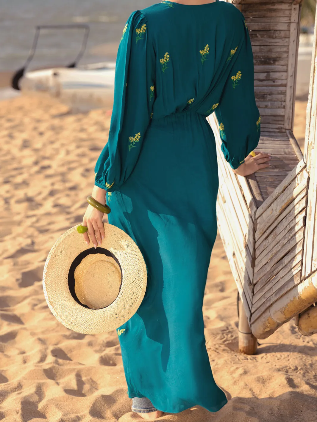 Sea Green Maple Silk Tunic - AL-LK-887