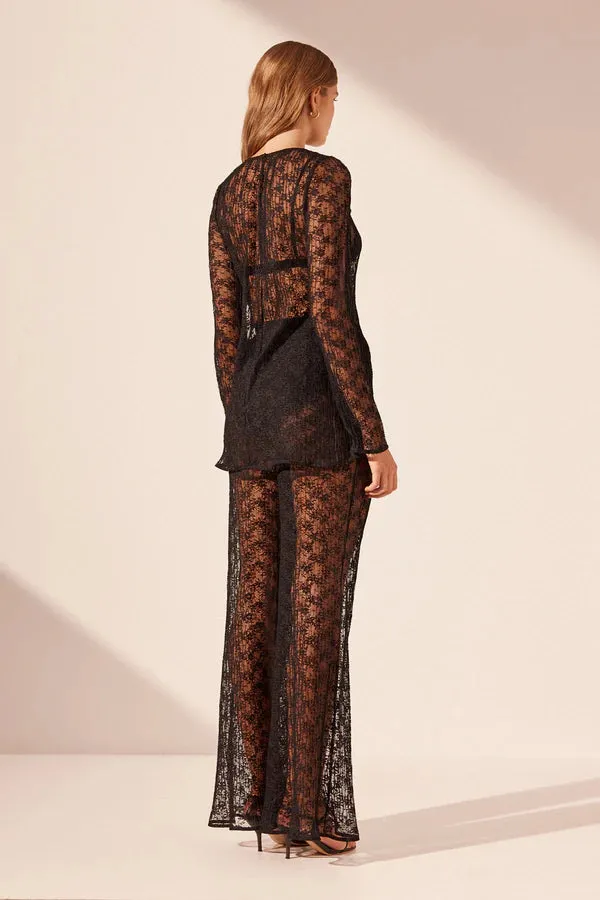 Shona Joy - Sol Lace Long Sleeve Tunic Top