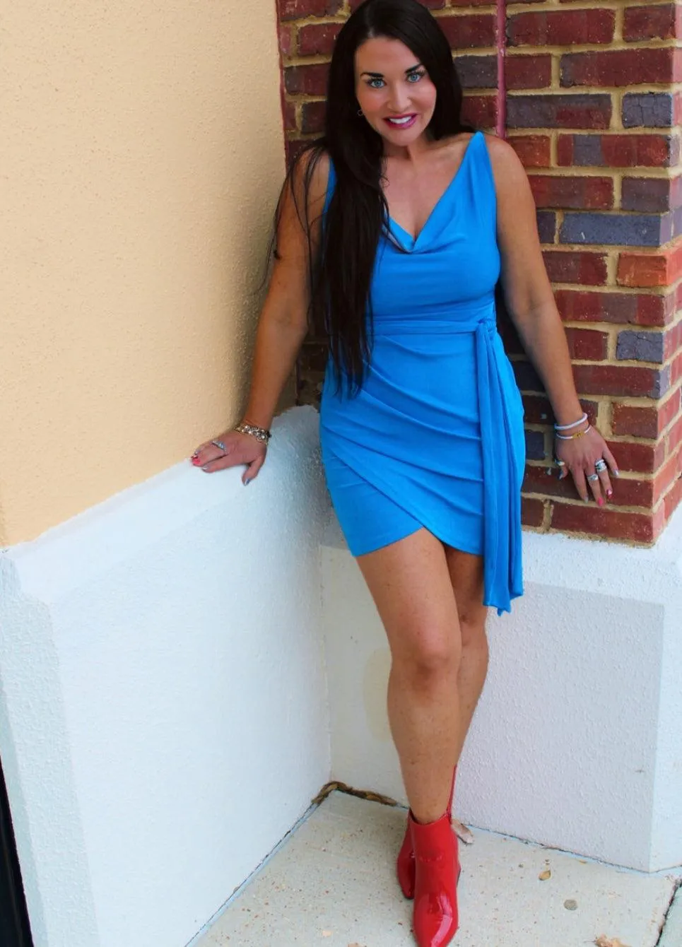 Show Stopper- Wrap Tie Dress