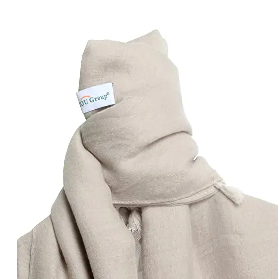 Sidiou Group Anniou New Square Solid Color Cotton And Linen Scarf With Tassels