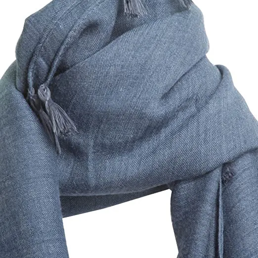 Sidiou Group Anniou New Square Solid Color Cotton And Linen Scarf With Tassels