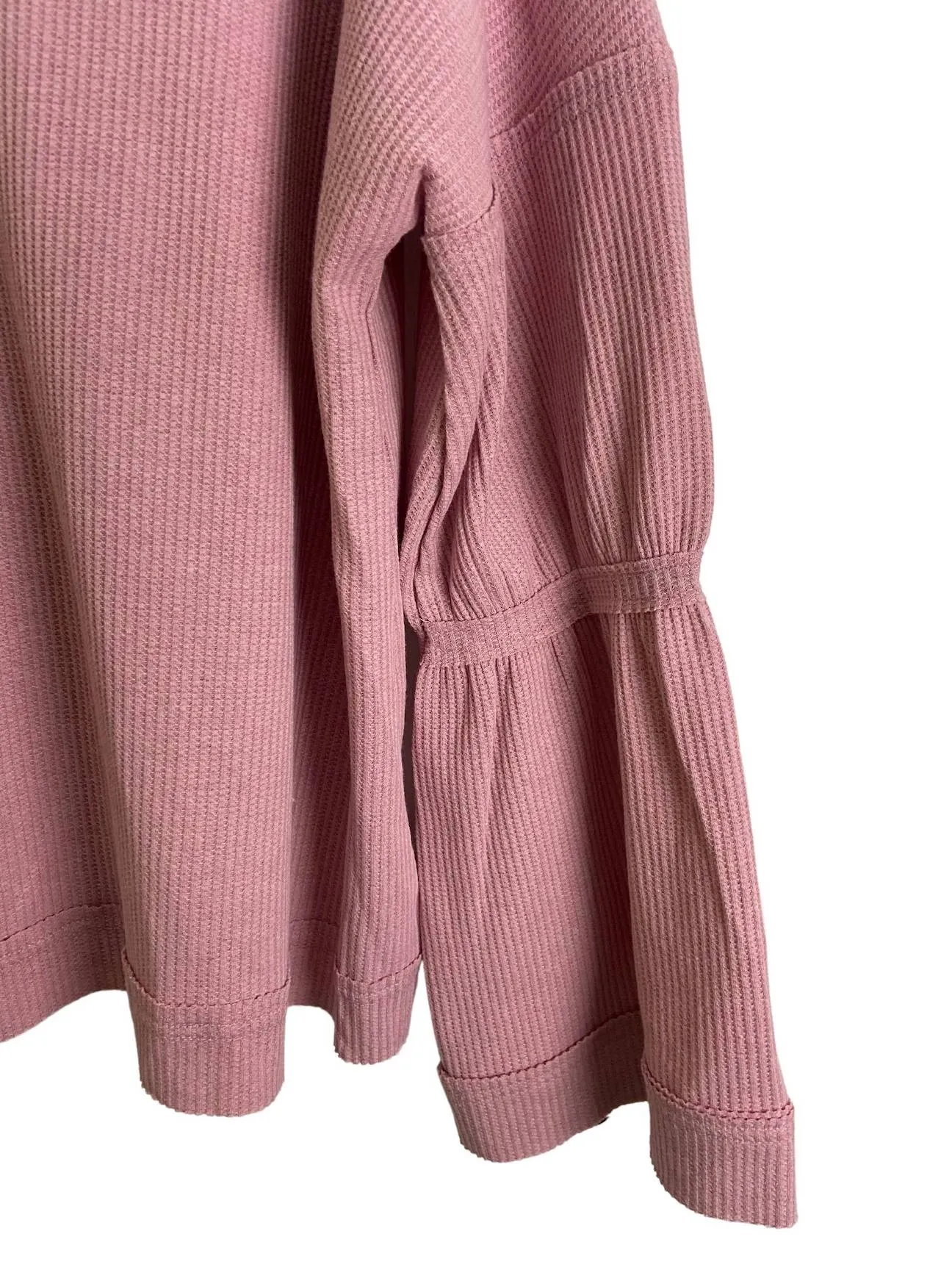 Soft Summer Pale Mauve Waffle-Knit Sweatshirt