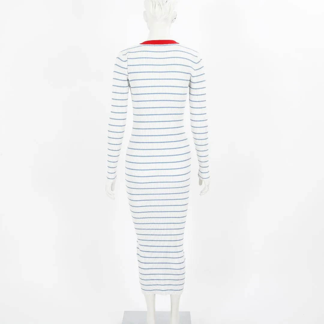 Staud 'Shoko' Striped Button Sweater/Dress Size M