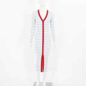 Staud 'Shoko' Striped Button Sweater/Dress Size M