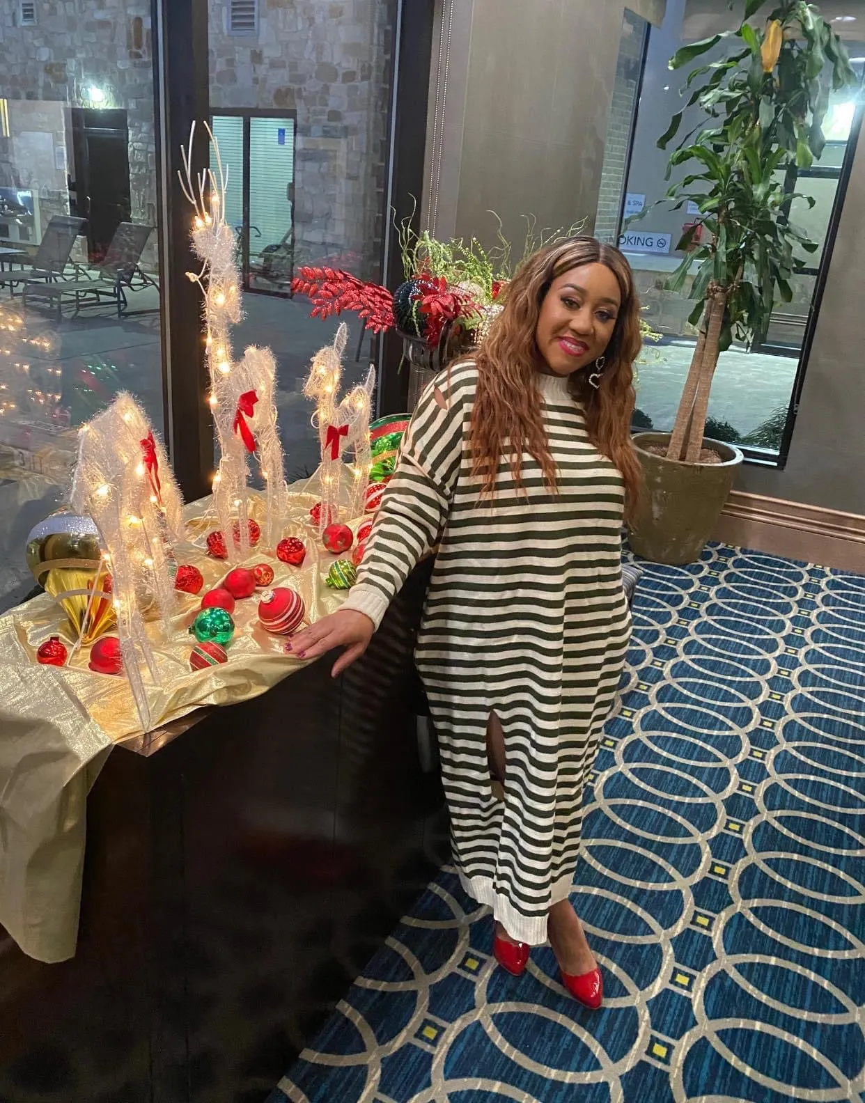 Striped Oversized Sweater Dress