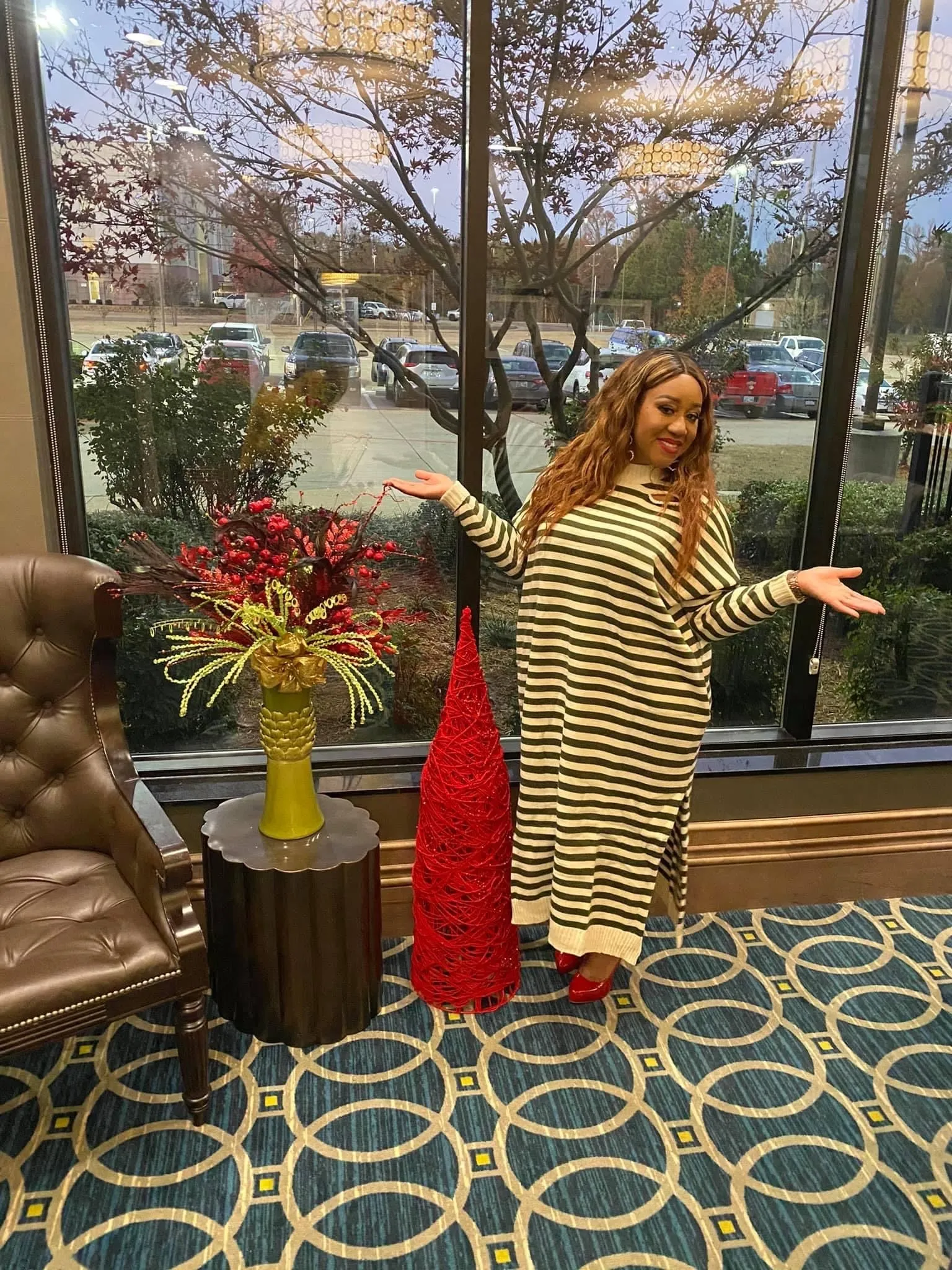 Striped Oversized Sweater Dress