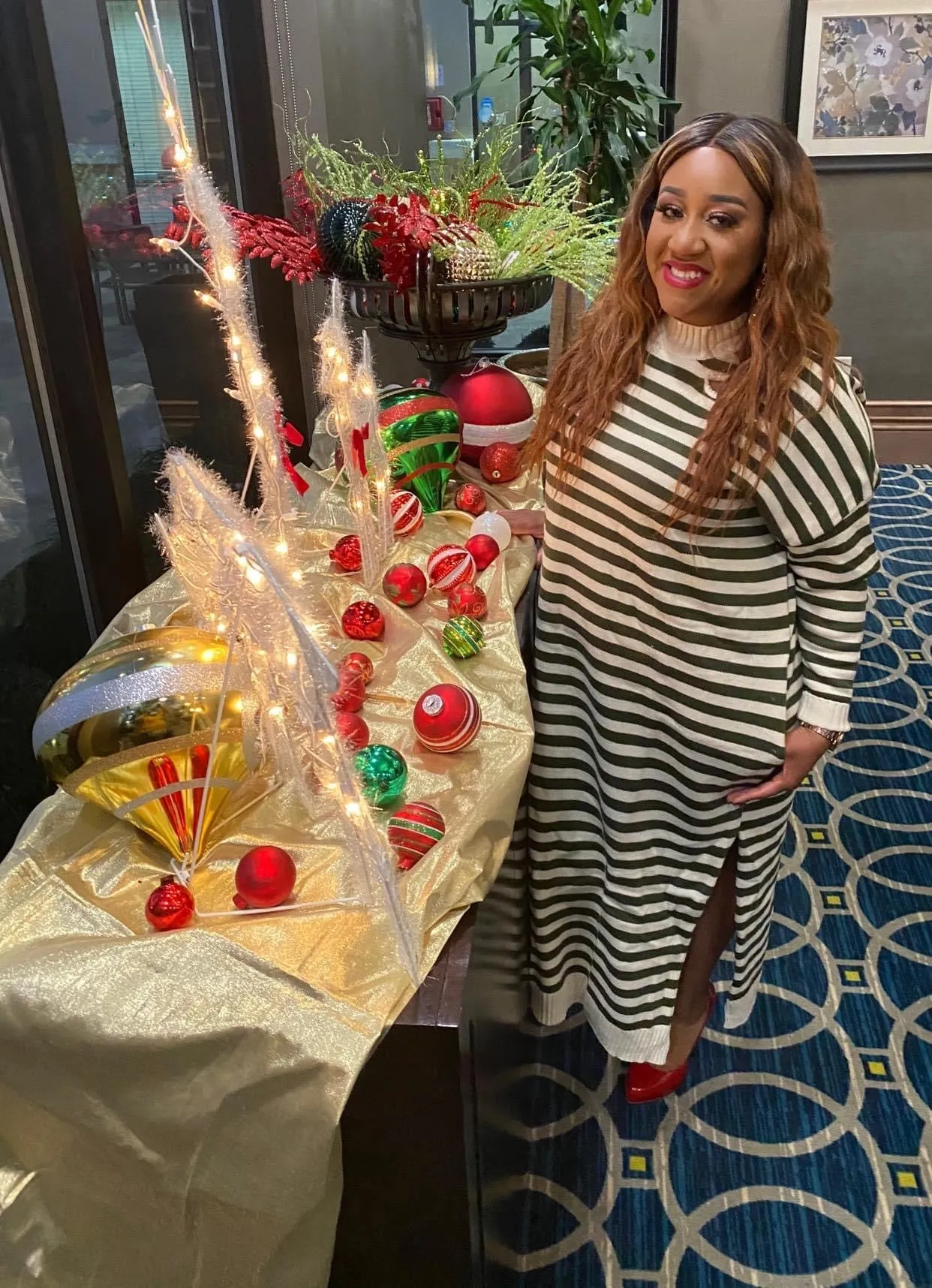 Striped Oversized Sweater Dress