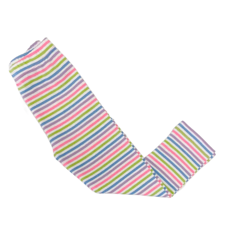 Striped Straight Leggings - Multi Stripes