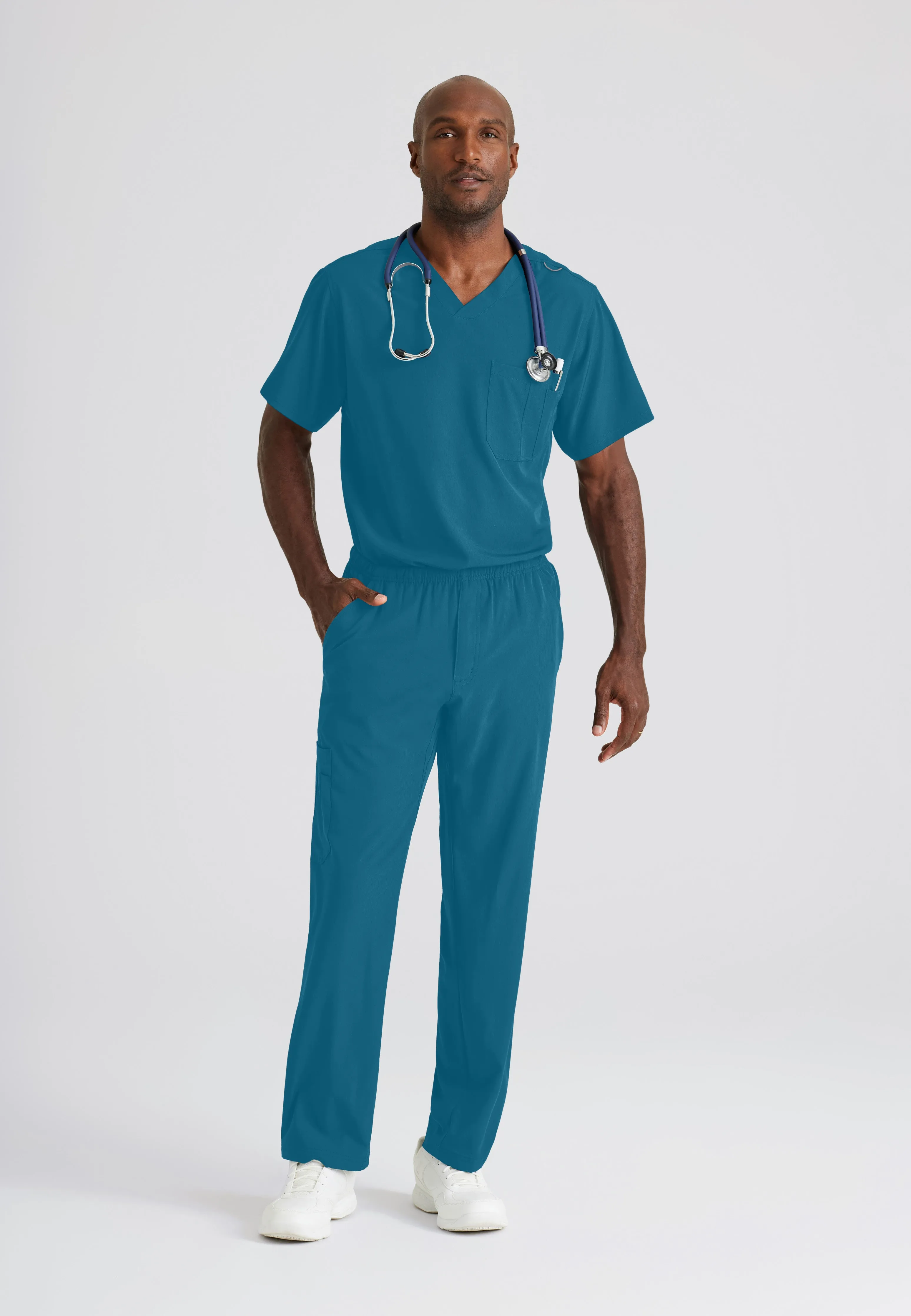 Structure 1-Pocket V-Neck Scrub Top