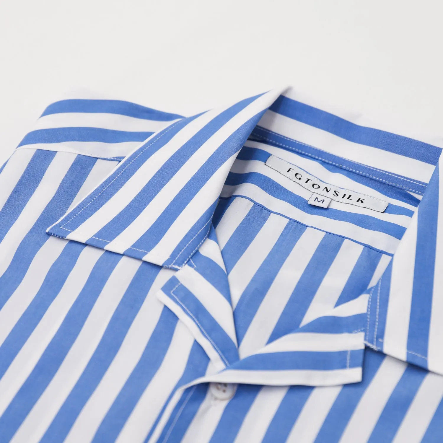 Summer Stripe Short Sleeve Cotton Shirt