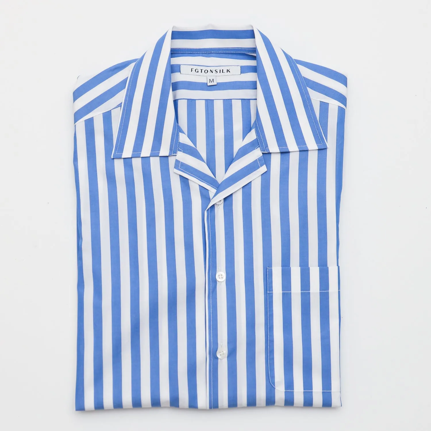 Summer Stripe Short Sleeve Cotton Shirt