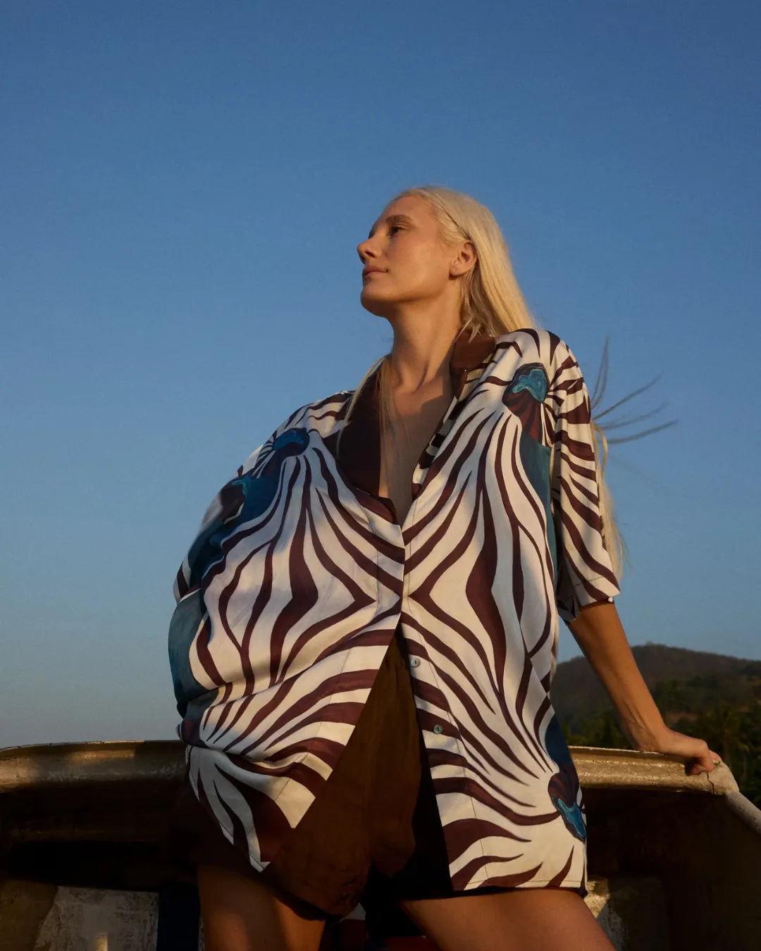 Summi Summi Luka Shirt Dress in Nautilus