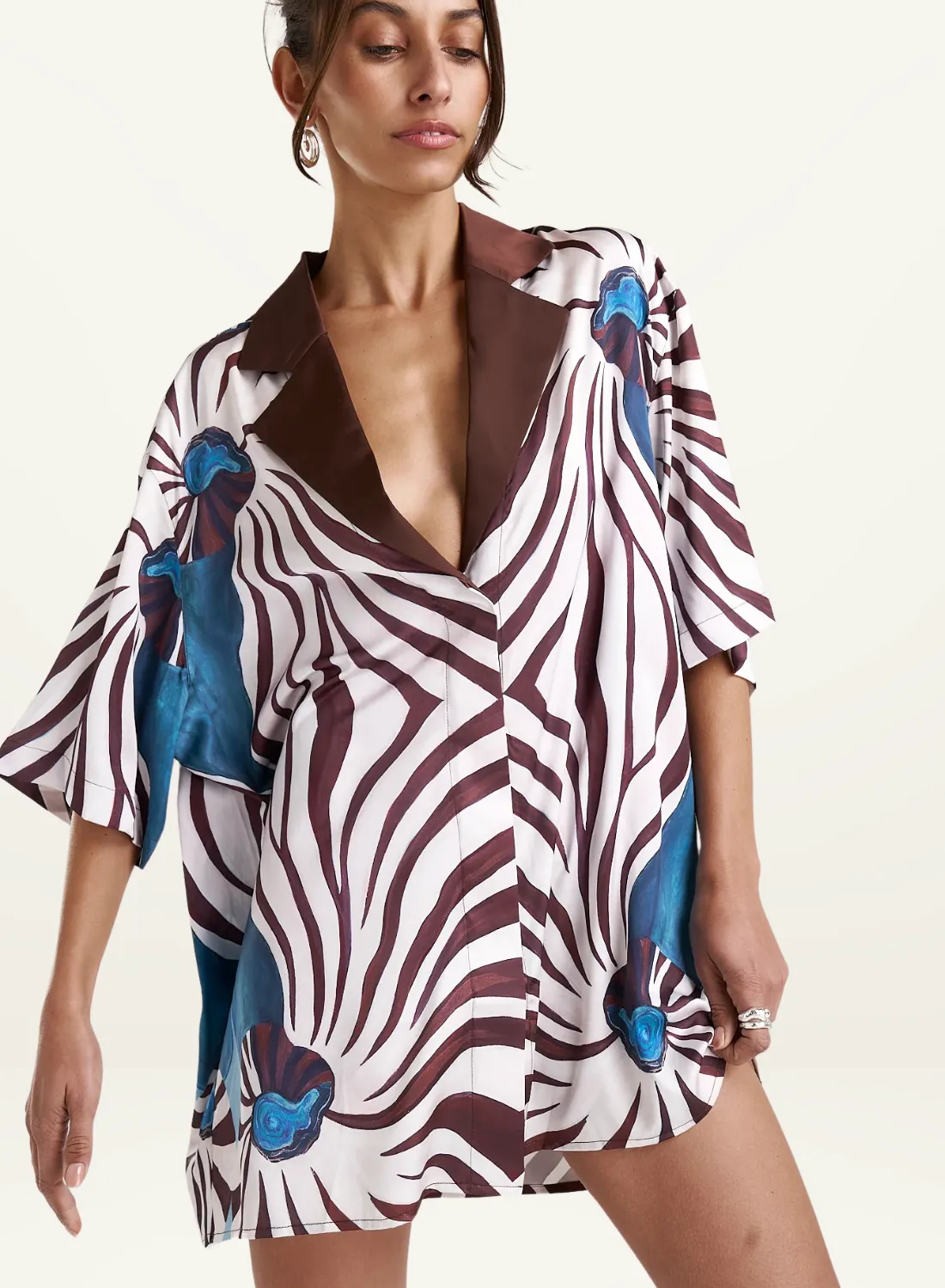 Summi Summi Luka Shirt Dress in Nautilus