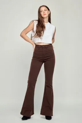 Sydney Flare Pants-Brown