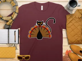 Thanksgiving Cat Turkey Shirt, Tank, Sweatshirt & Matching Family Shirts. Perfect for a Fall or Thanksgiving Gift