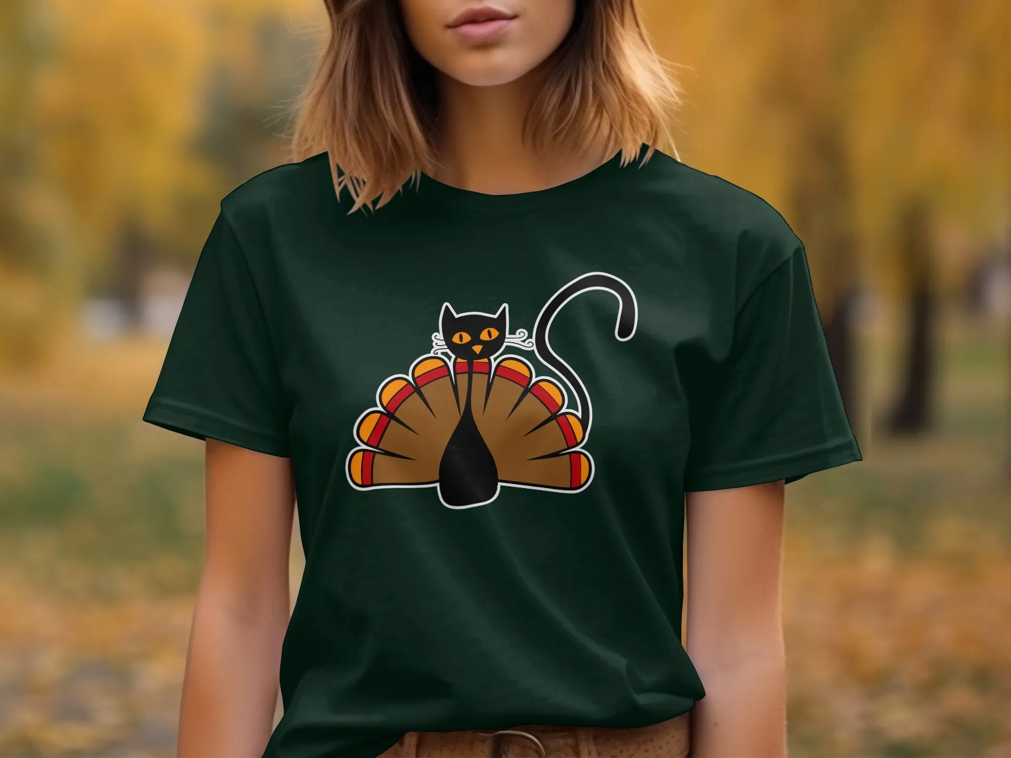 Thanksgiving Cat Turkey Shirt, Tank, Sweatshirt & Matching Family Shirts. Perfect for a Fall or Thanksgiving Gift