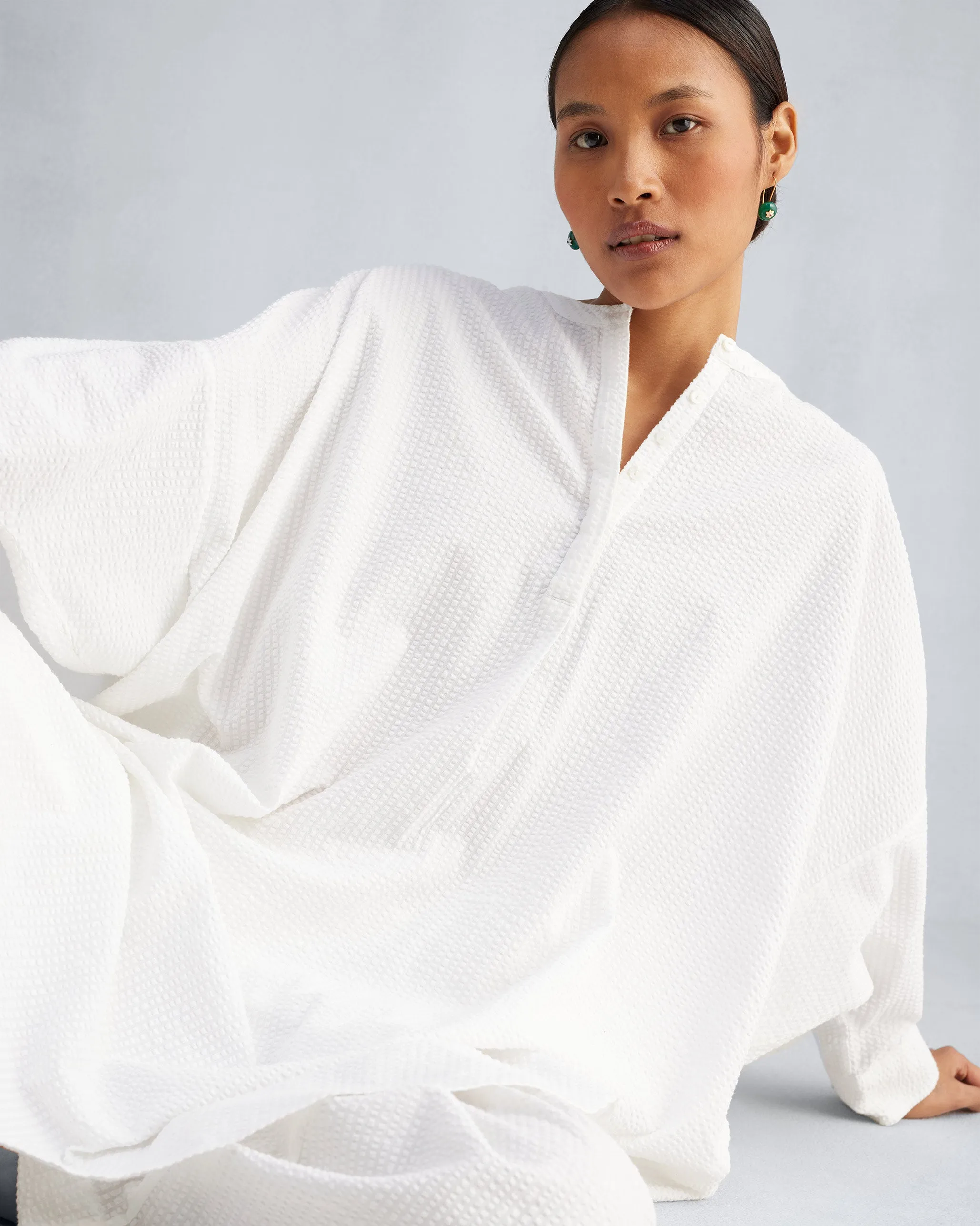 The Lazy Sunday Tunic Set - White