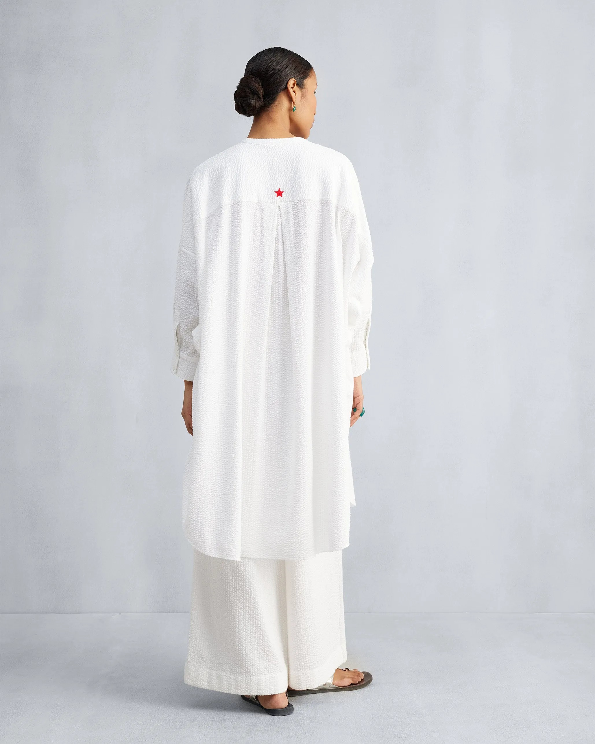 The Lazy Sunday Tunic Set - White