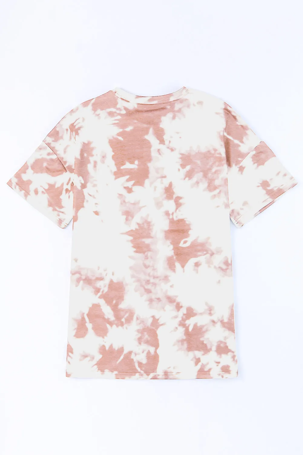 Tie-Dye Round Neck Short Sleeve Tunic Tee