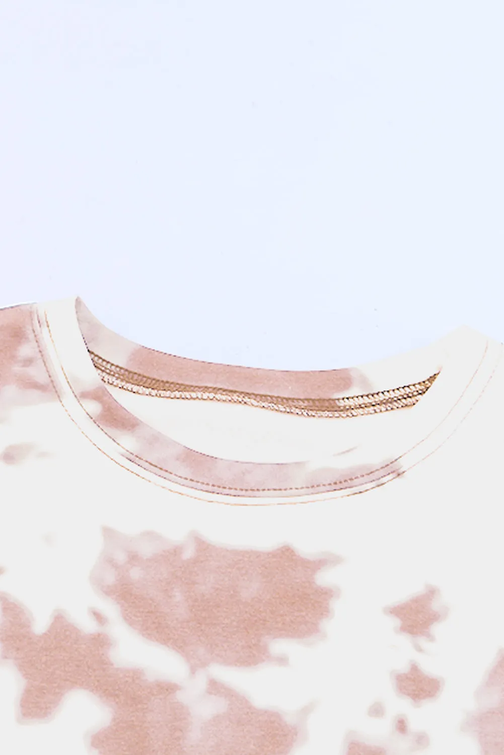 Tie-Dye Round Neck Short Sleeve Tunic Tee