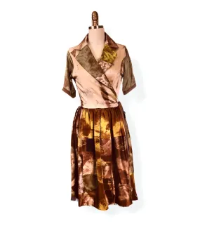 Tie Dyed Patchwork Wrap Dress