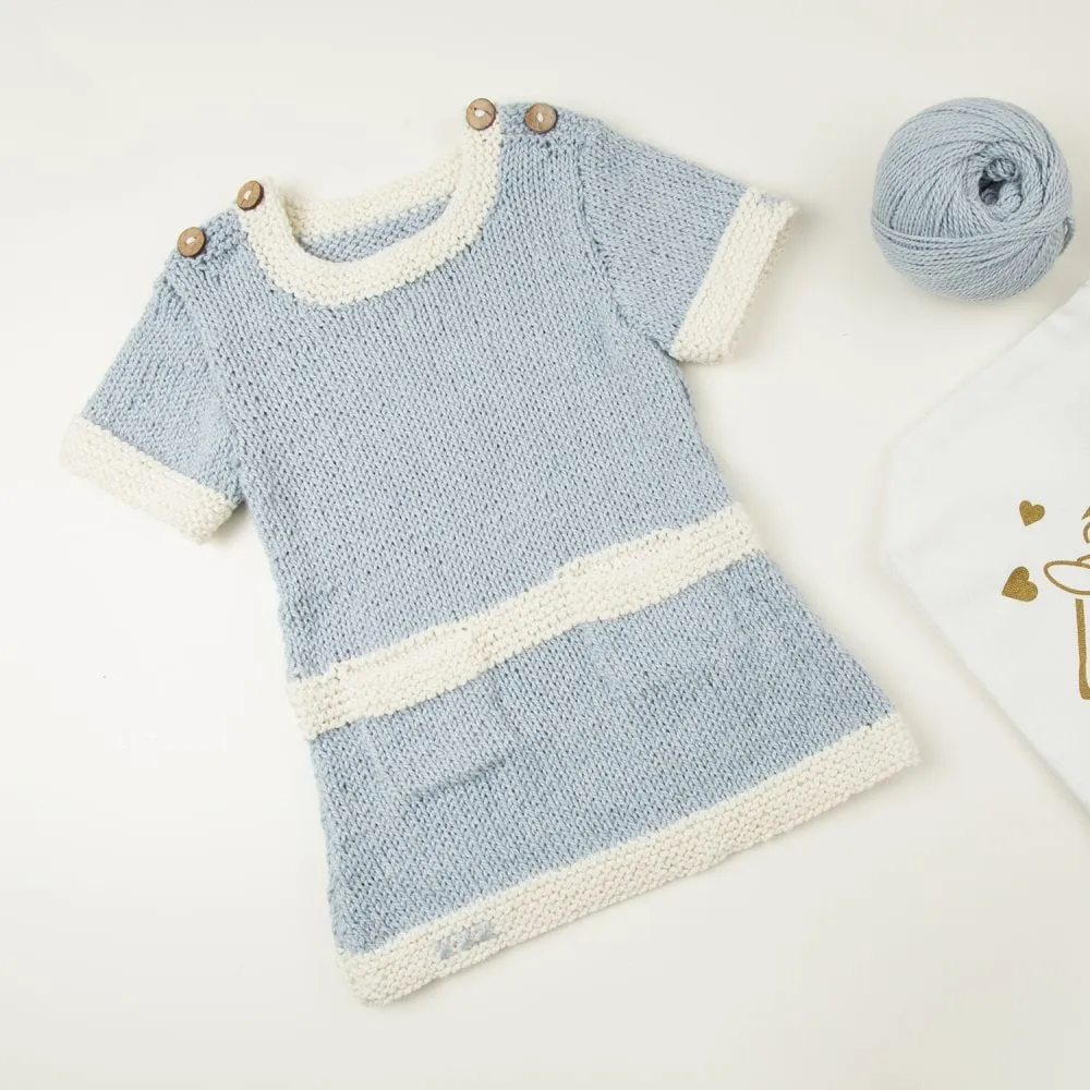 Tunic Dress and Headband Baby Knitting Kit