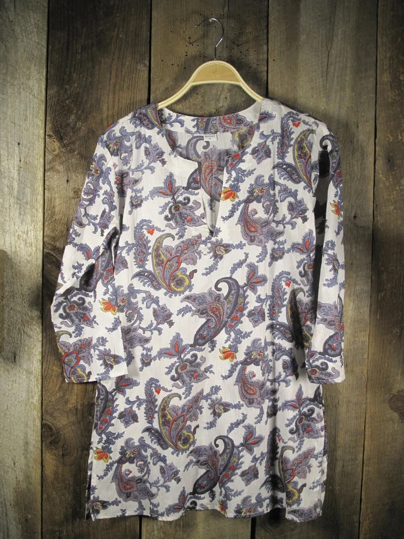Tunic Silver on White