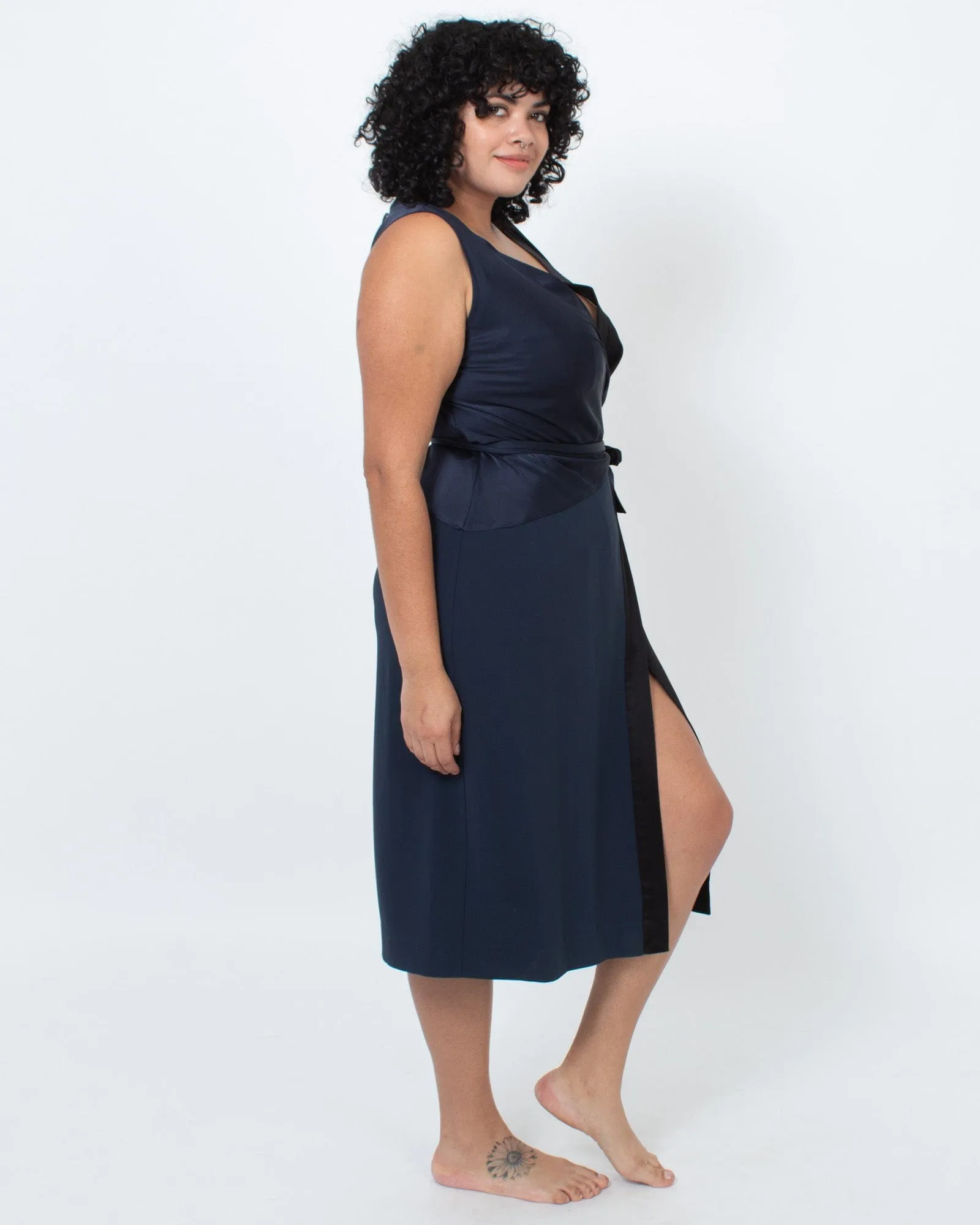 Two-toned Wrap Dress