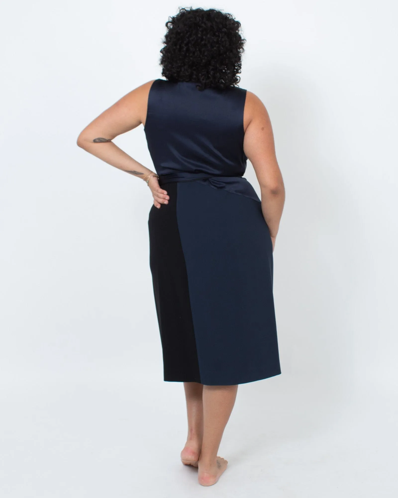 Two-toned Wrap Dress
