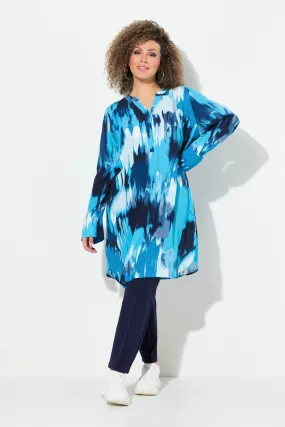 Ulla Popken Longline Tunic in Blue