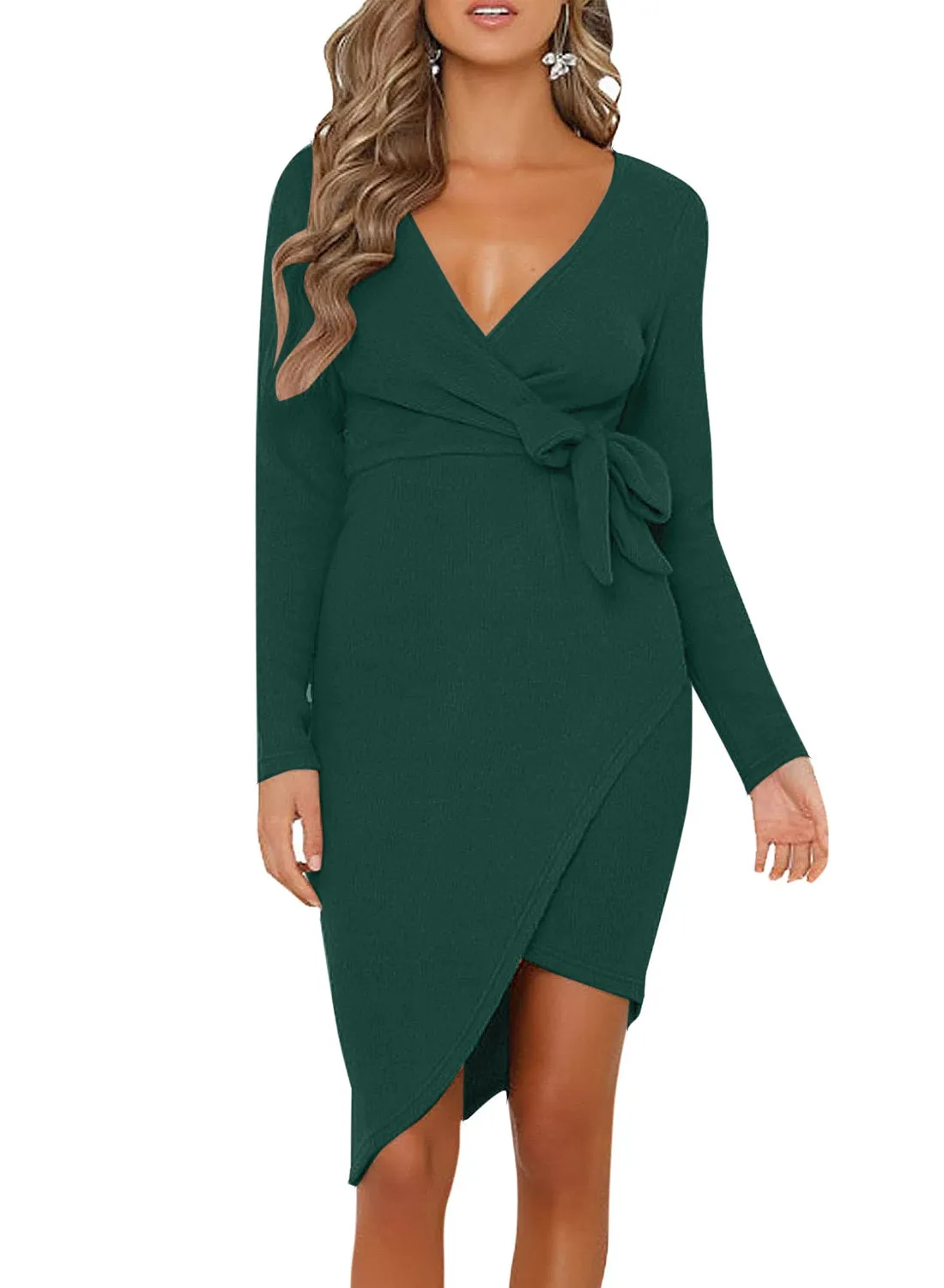 Utyful Women's Loose Turtleneck Long Pullover Sweater Dress Tunic Top