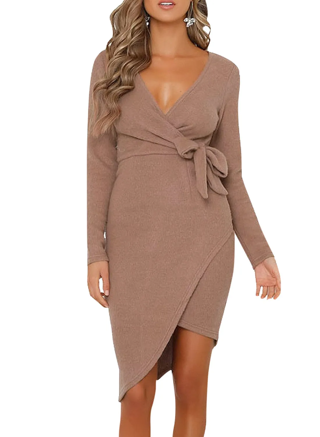 Utyful Women's Loose Turtleneck Long Pullover Sweater Dress Tunic Top
