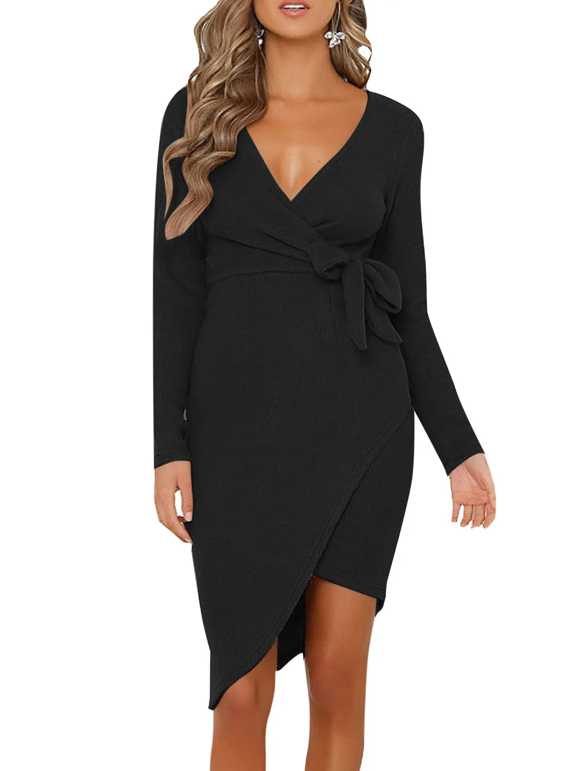 Utyful Women's Loose Turtleneck Long Pullover Sweater Dress Tunic Top