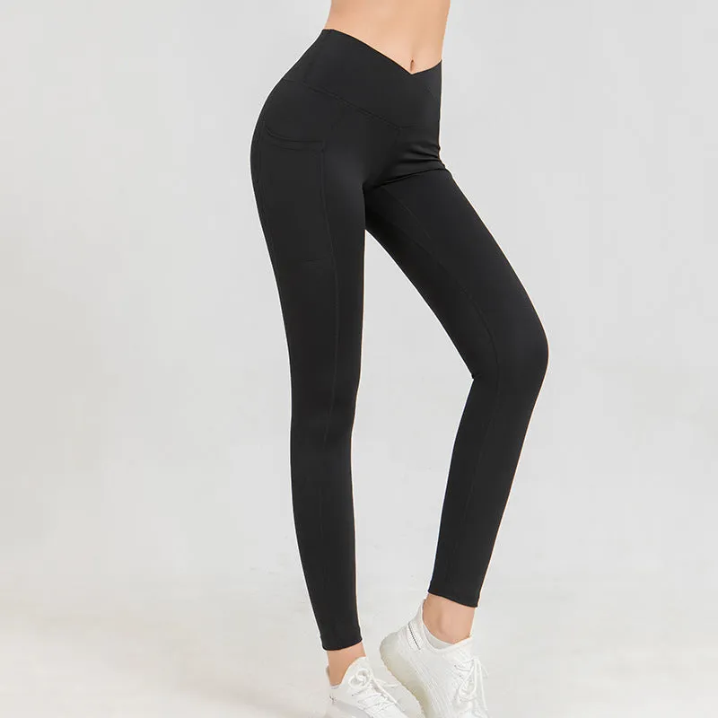 V Waist Tight Yoga Pants Women Compound