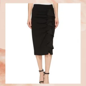 Vince Camuto Black Ruffle Pencil Skirt 3X