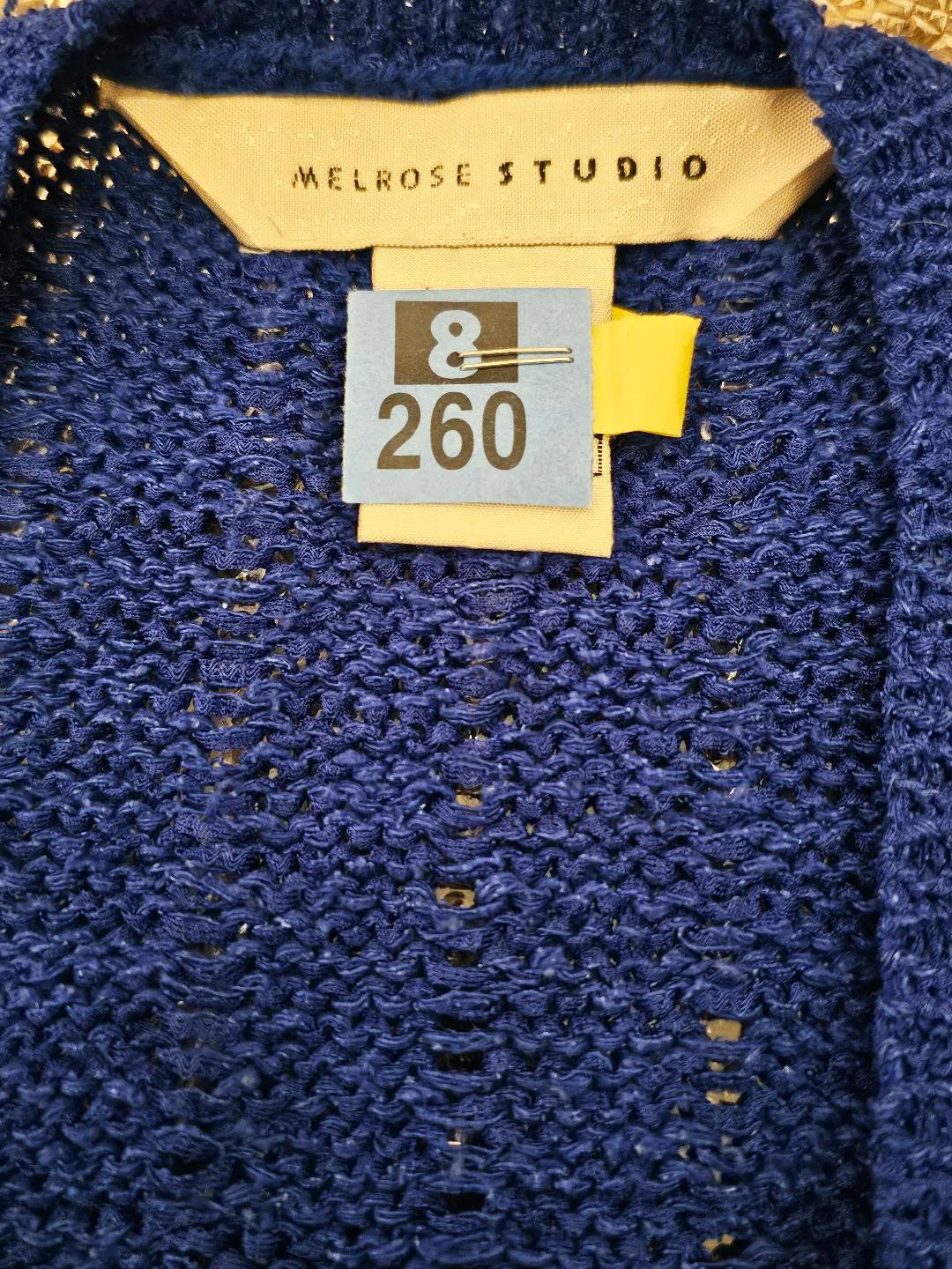 VINTAGE MELROSE STUDIO ROYAL BLUE SILK POLY SWEATER AND SILK PLEATED SKIRT OUTFIT SWEATER AND SKIRT OUTFIT BLUE SWEATER PLEATED SILK SKIRT