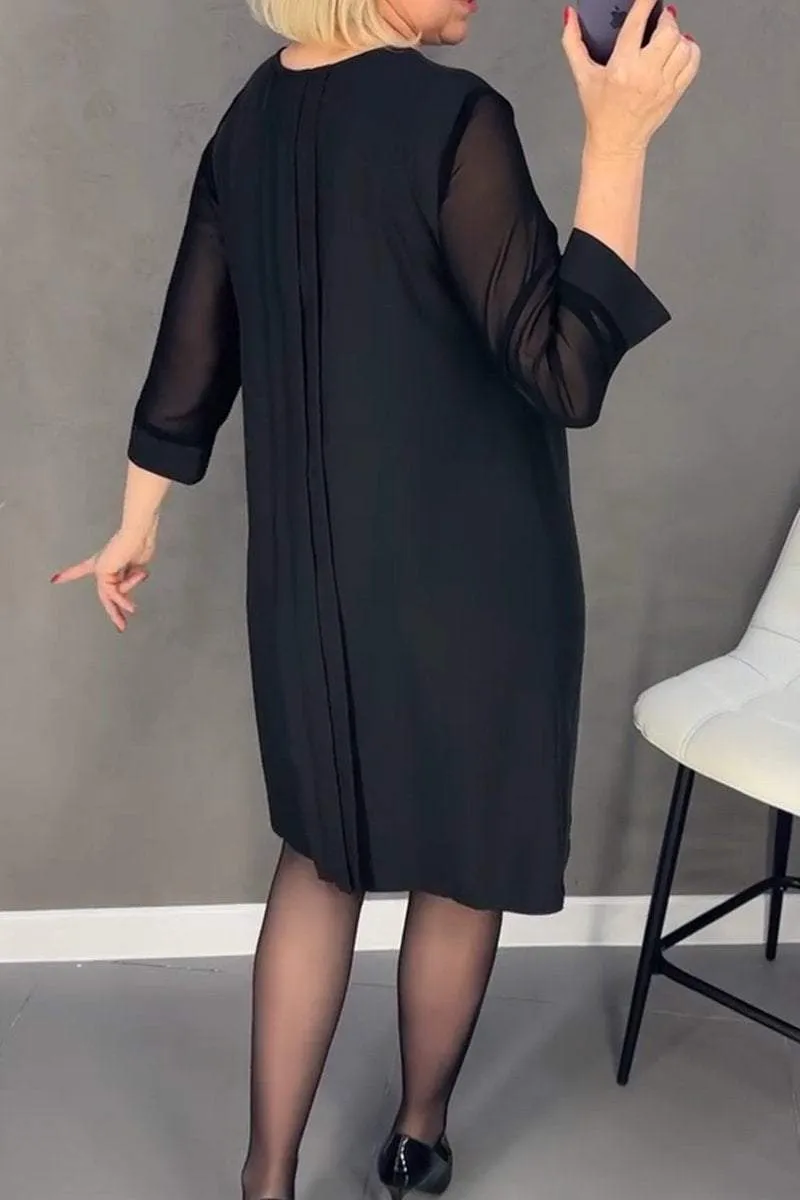 Women's Casual Solid Pleated Dress