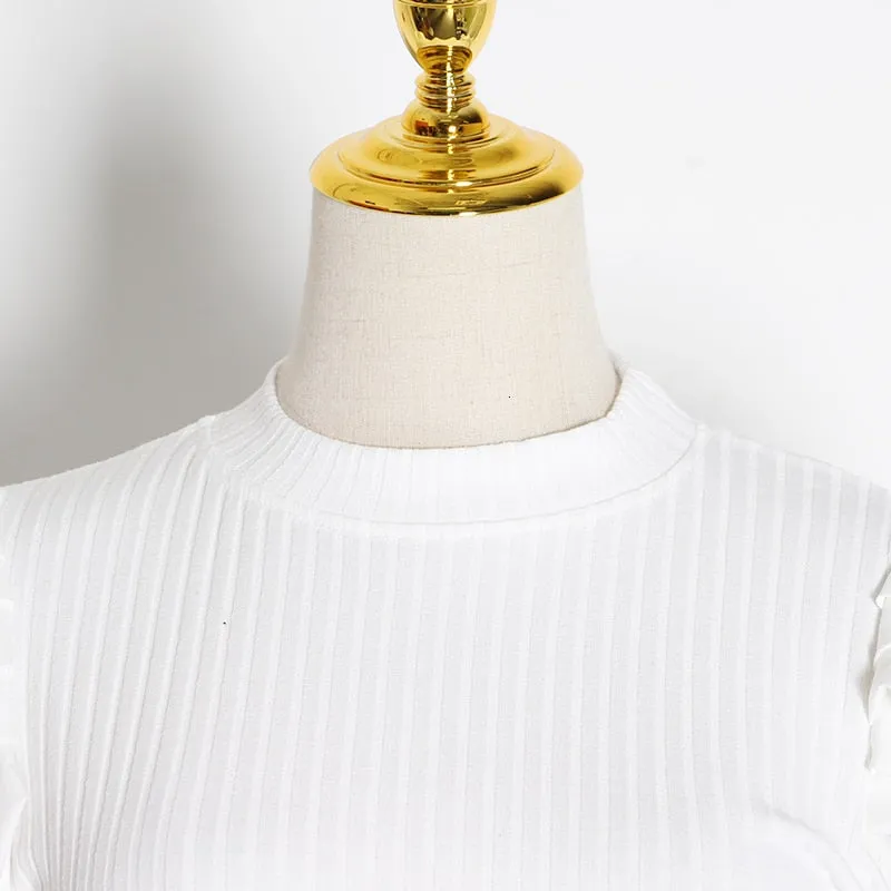 Women's Spring Patchwork High-Waist Sheath Dress