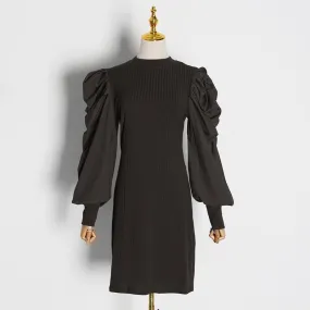 Women's Spring Patchwork High-Waist Sheath Dress