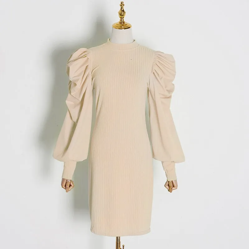 Women's Spring Patchwork High-Waist Sheath Dress