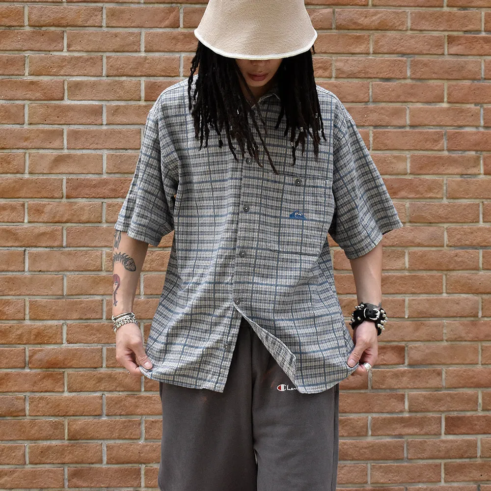 Y2K Quiksilver ロゴプリント コットンシャツ 240711