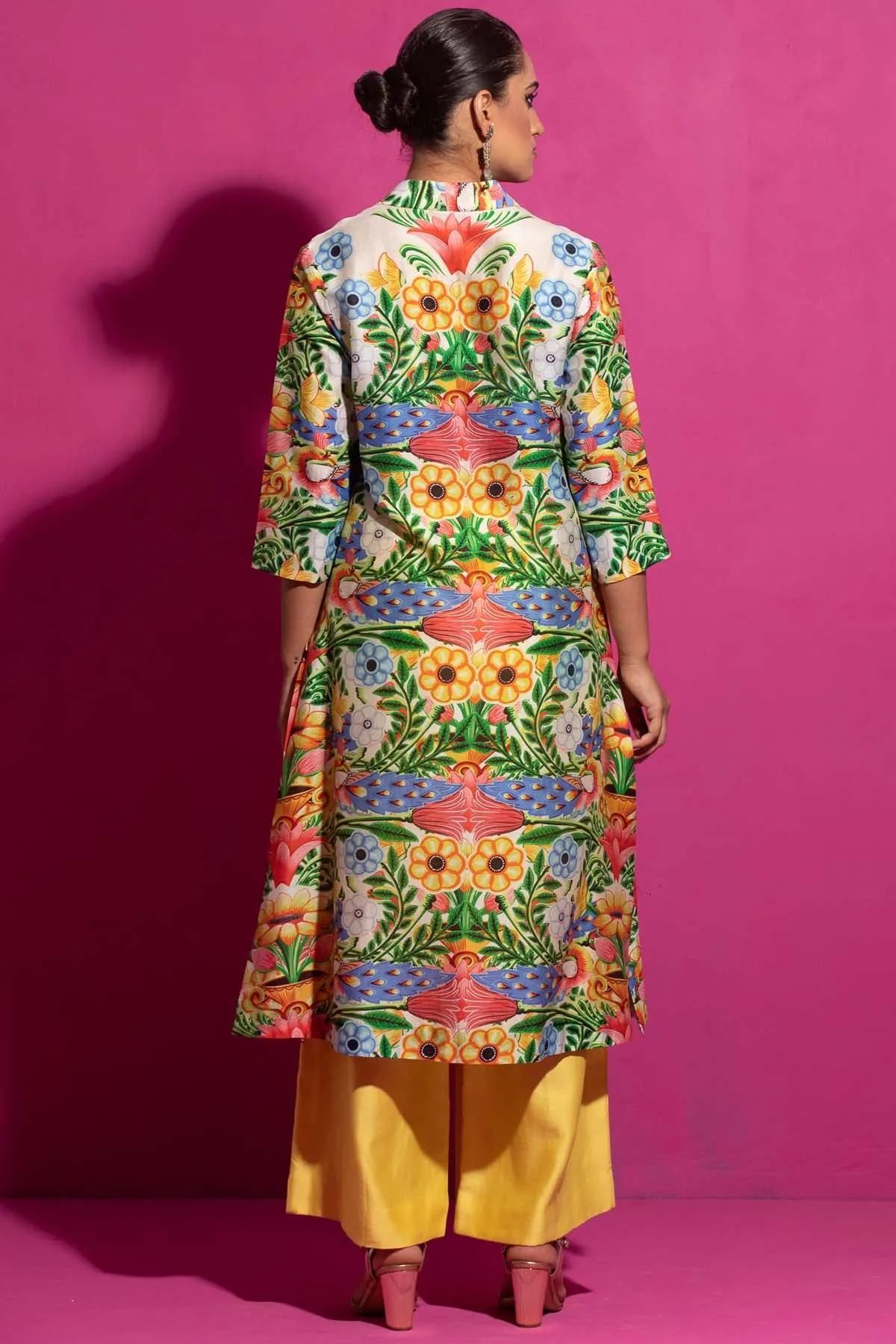 Yellow Chanderi Palazzo