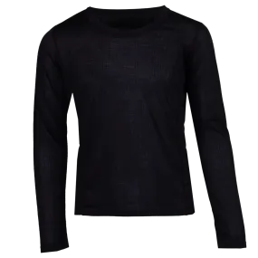 Youth Double Layer Crewneck - Black
