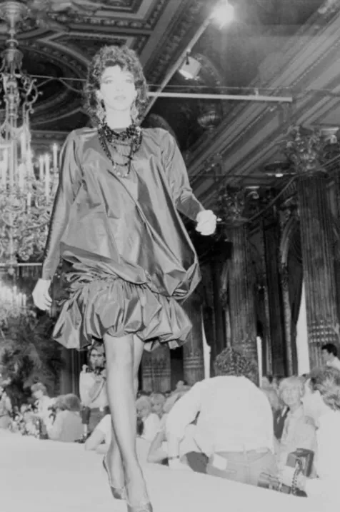 Yves Saint Laurent Fall 1981 Haute Couture Silk Taffeta Dress, Skirt & Sash Set